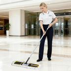 CLEANHOME 24" Commercial Dust Mop for Floor Cleaning, Heavy Duty Floor Mop with 59” Extendable Long Handle, Hotel Gym Garage Hospital Household Cleaning Supplies for Hardwood, Tiles, Marble Floors