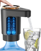 Water Jug Pump for 5 Gallon Bottle – Portable Electric USB-C Charging Dispenser, Dual Powerful Motors, Fast Flow, Fits 2-5 Gallon Jugs – Ideal for Home, Office, Camping, RV, Dark Black