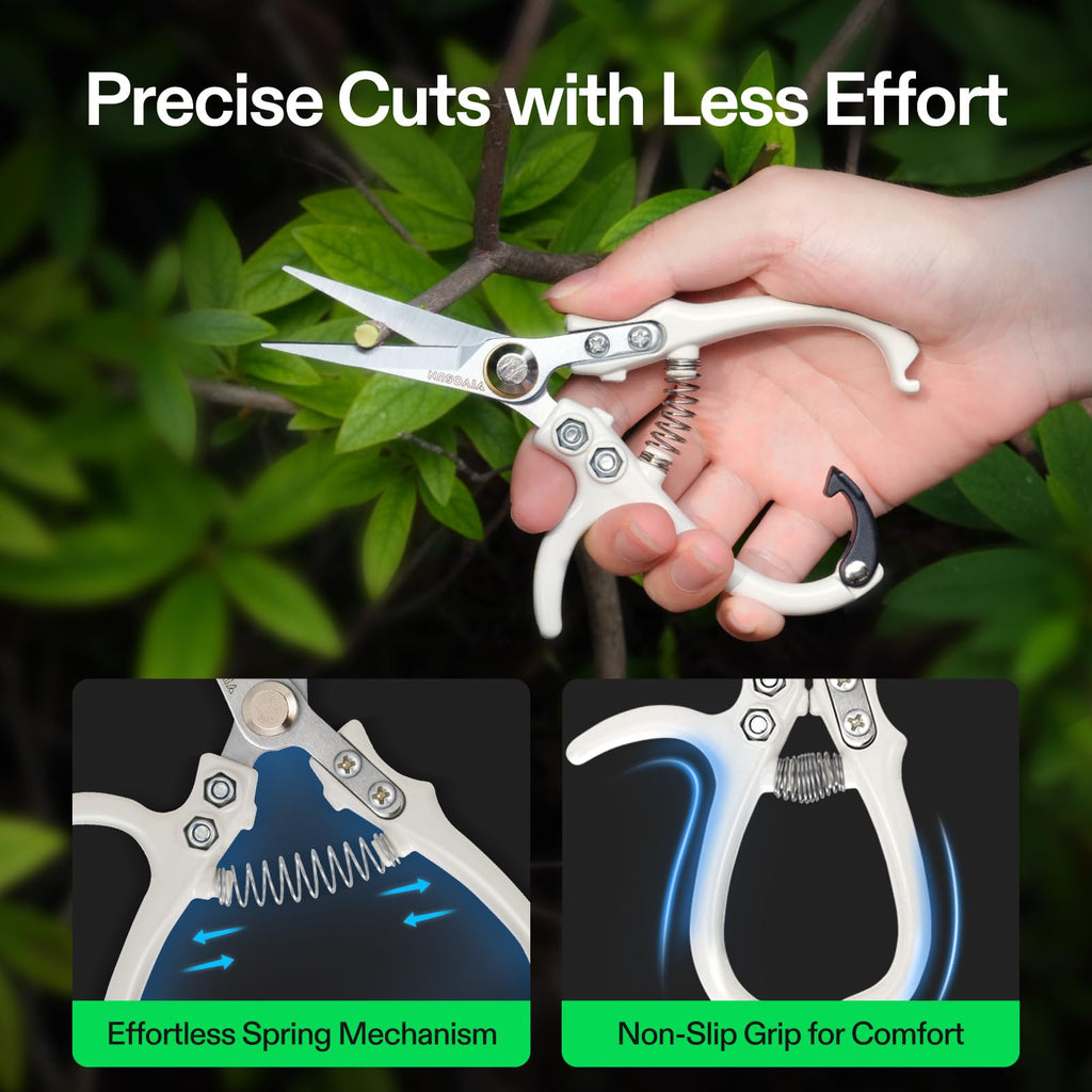 VIVOSUN Pruning Shears for Gardening, Q-Shaped Garden Scissors for Plants