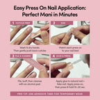 Glamnetic Halloween Press On Nails, Medium Almond, Matte, Red Bottom
