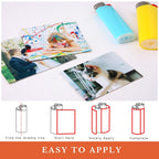 Custom Lighter Stickers with Own Pictures, Personalize Lighters PVC Film Wraps Reusable up to 3 Times - 6 Pack Upload 6 Photos Suitable for Bic Pocket Lighter Ideal for Gifts