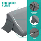 Vekkia King Bed Wedge Pillow for Headboard Gap/Bed Mattress Gap Filler Wedge,Bed Gap Filler Close Gap (0-6"),Stop Pillow Falling Down-Gray(76"x10"x6")