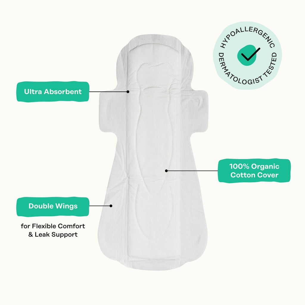 The Honey Pot Company - 48 ct - Herbal Pads for Women - Overnight w/Wings - Infused w/Essential Oils for Cooling Effect & Organic Cotton Cover - Feminine Care