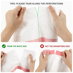 Drawstring Small Trash Bags, Magesh 4 Gallon Drawstring Extra Thick Garbage Bags Unscented, Quick Cinch for Bathroom Kitchen Office Small Can, 44 Count, White
