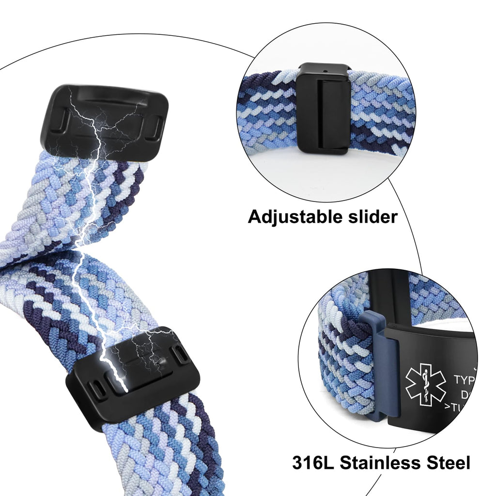 YOUNIFLARE Personalized Medical Alert Bracelet, Style-16