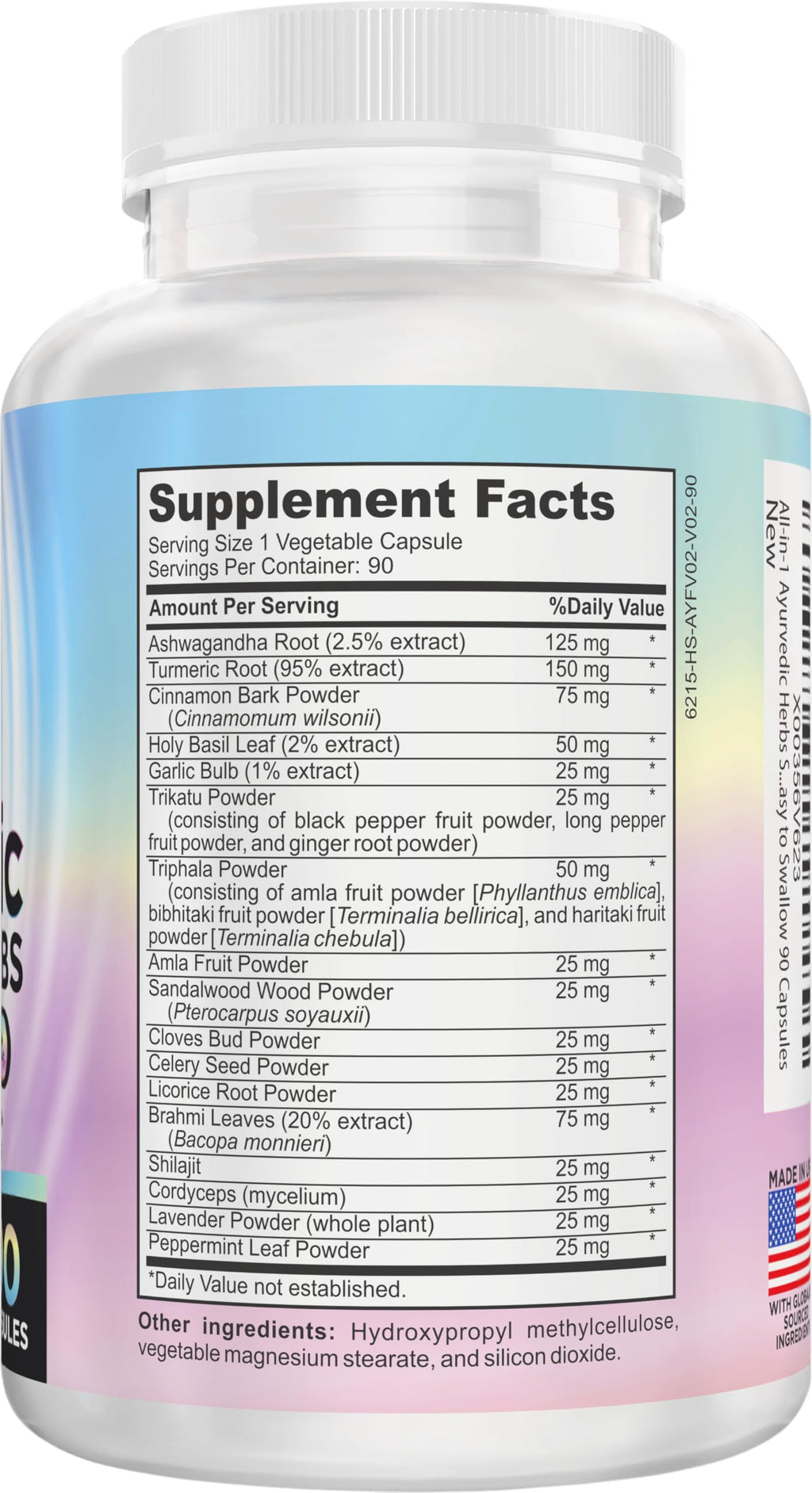 3-Month Ayurvedic Herbs Supplement 17-in-1 | Ayurveda Mind & Body Health Support | Men & Women | Ayurvedic Supplements | 90 Capsules