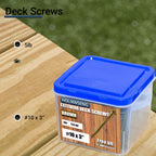 Deck Screws 3 Inch, #10 x 3'', Rust Resistant, Brown Epoxy Coated, Outdoor Screws, Torx/Star Drive, T25 Bit,5lb