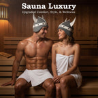 Handmade Premium Wool Sauna Hat – Viking Style Sauna Cap for Men & Women | Natural, Breathable & Eco-Friendly | Comfortable Full-Coverage Fit | Spa, Steam Room, Banya & Bathhouse
