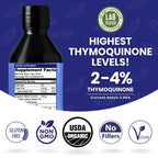 Organic Black Cumin Seed Oil-USDA-Cold Pressed –up to 6X Stronger Thymoquinone - Pure Nigella Sativa Cumin Seeds -Premium Supplement for Immune Support, Skin & Hair (8.5 fl oz)