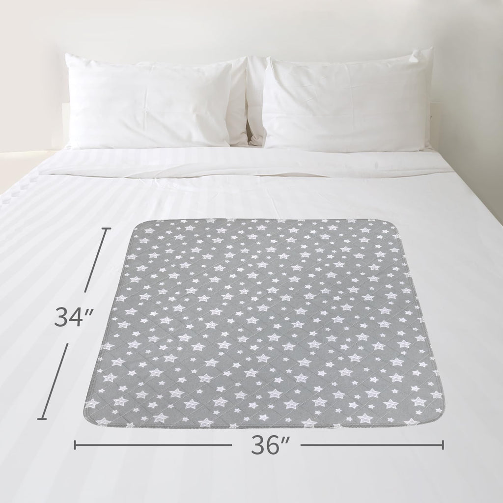 Waterproof Bed Pads Washable 34" x 36" (2 Pack), Absorbent Chuck Pads Non Slip for Incontinence, Washable Pee Pads for Dogs, Waterproof Mattress Protector for Seniors, Bedwetting Kids, Hospitals, Pets