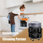Hongmed Trash Can Caddy Bag: 1680D Fabric Heavy-Duty Cleaning Caddy with Adjustable Buckle fits 32-55 gal Trash Can, Multi-Pockets Cleaning Tool Organizer for House Cleaners & Janitorial Duties