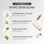Snap Supplements Nitric Oxide Booster Pre Workout, Muscle Builder - L Arginine, L Citrulline 1500mg Formula, Tribulus Extract & Panax Ginseng, Strength & Endurance (90 Capsules)
