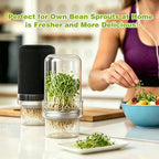 Sprouting Kit, 2 Wide Mouth Sprouting Jar with Stainless Steel Screen Sprout Lids, Blackout Sleeves, Drain Cover, Sprouts Growing Kit for Broccoli, Mung Beans, Alfalfa & Microgreens