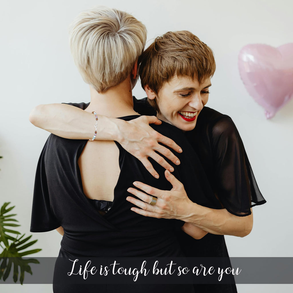 Inspirational Gifts for Women, Wave Bracelets, Life is Tough Jewelry