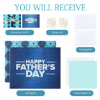YANGTE 6 Pack 13" Fathers Day Gift Bags with Tissue Paper, Gift Bags Medium for Men Dad Father Grandpa, Happy Fathers Day Gift for Party Favor Supplies, 12.8"*10.2"*6.3"