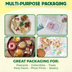 Seal Fresh Self Sealing Cellophane Bags - 2" x 2" (1000 Count) - Clear Plastic Resealable Cello Bag - Cellophane Treat Bags, Cookie Bags for Packaging, Candy bags, Cello Bags, Pastry Bags