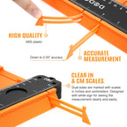 DODOWIN 10+5 Inch Contour Gauge with Lock, Gifts for Men, Dad and Husband