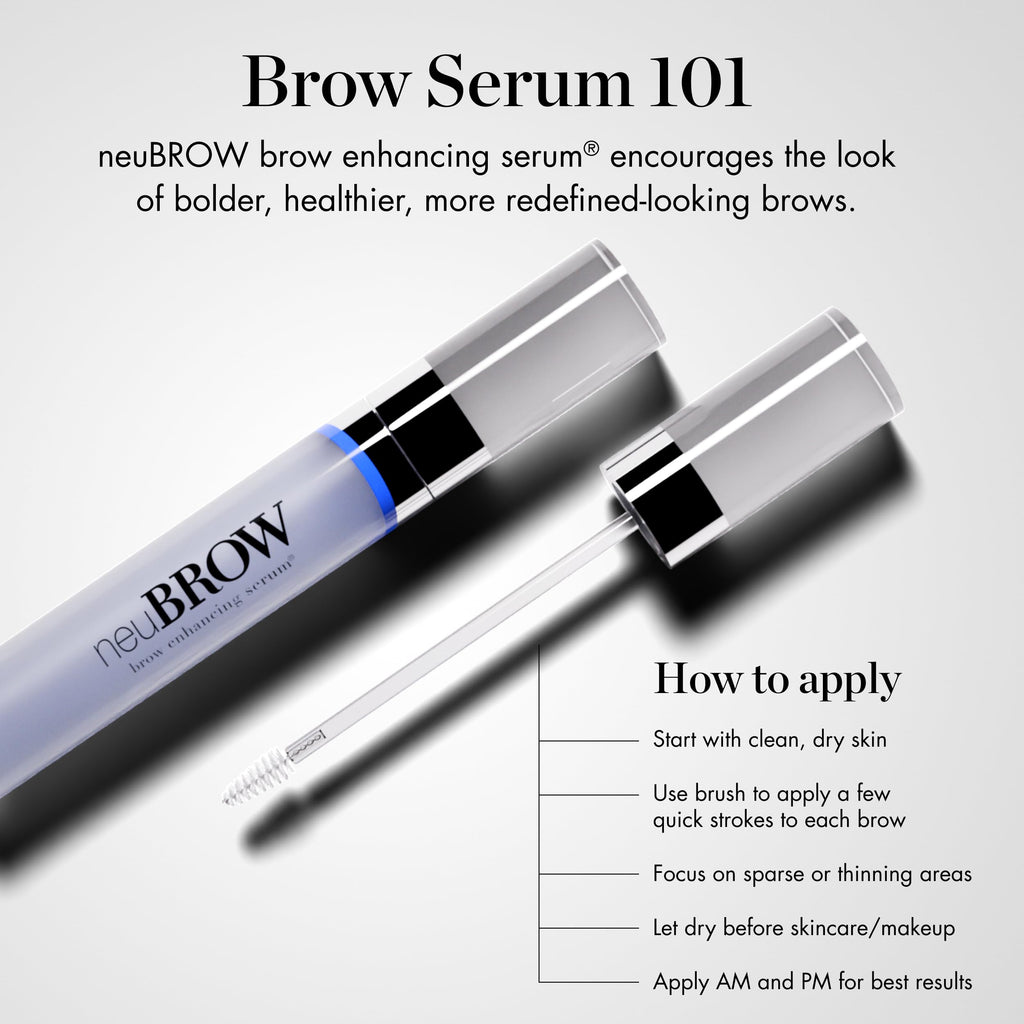 neuBROW Brow Enhancing Serum by Skin Research Laboratories - 3.6 mL Eye Brow Serum for Defined, Fuller & Thicker-Looking Hair Brows - Advanced Formula Promotes Natural & Healthy Appearance of Brows