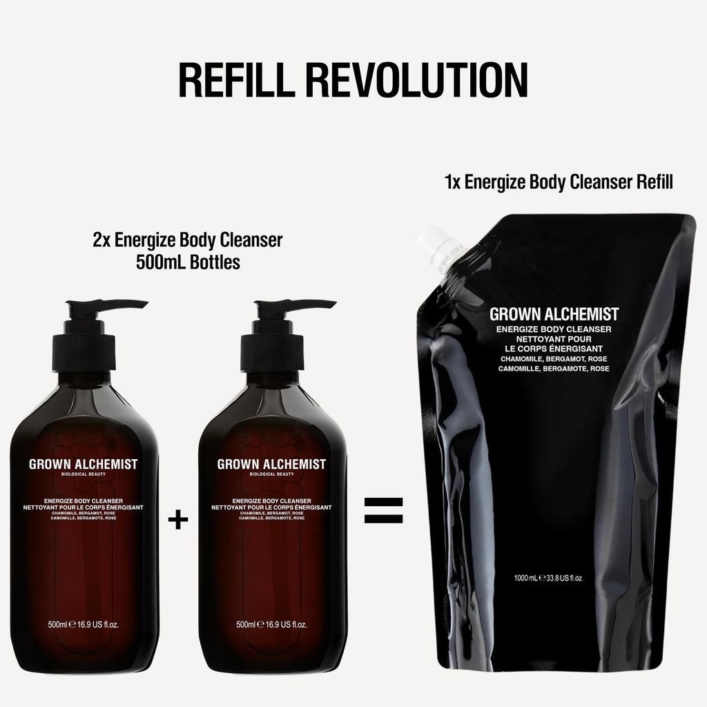 Grown Alchemist Invigorate Hand Wash Refill – Liquid Hand Soap with Aloe, Sweet Orange, Cedarwood & Sage – Gentle, Moisturizing Kitchen & Bathroom Soap, Natural Plant Based Gel Cleanser, 1L