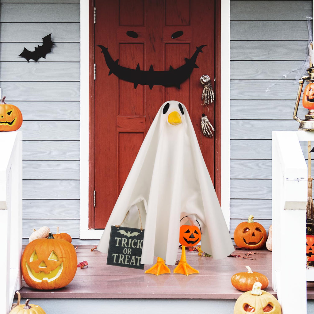 Aymolas Halloween Goose Outfit Ghost Porch Goose Costume for Outdoor Decor