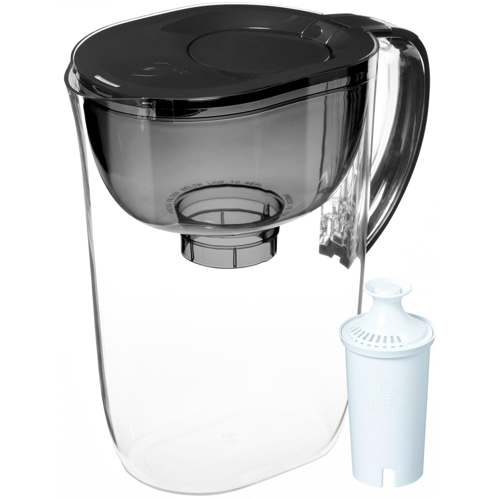 Brita Large 10 Cup Water Filter Pitcher, 1 BritaPlus Filter, Everyday, Black (Package May Vary)