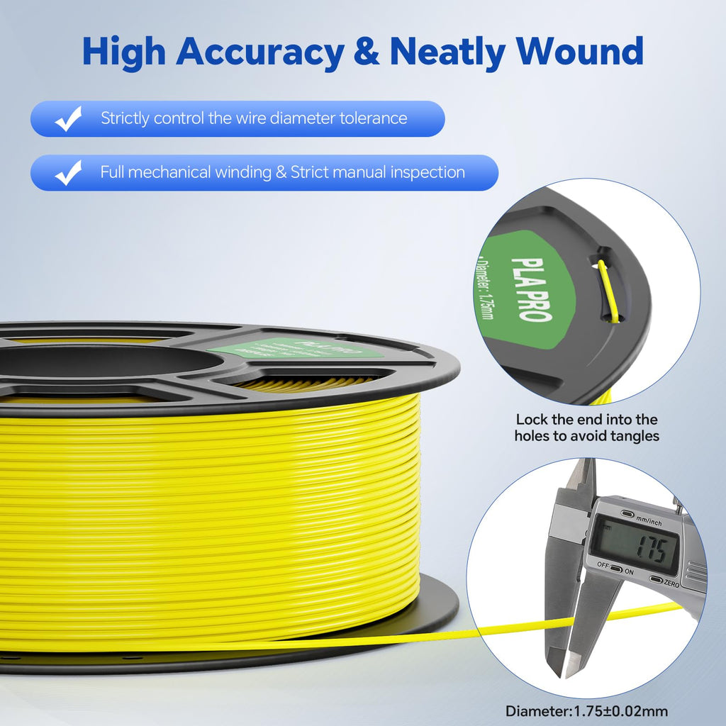 DEEPLEE PLA PRO Filament 1.75 mm, 3D Printed Filament Increased Tenacity, Dimensional Accuracy +/- 0.02 mm, Easy to Print, for Most FDM 3D Printers 1 kg Light Blue