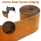 Meyoppm 32.8ft Cor-Ten Steel Landscape Edging, 5.5" H Garden Edging Border
