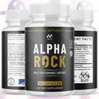 (3 Pack) Alpha Rock Pills for Men, Official Alpha Rock Male Performance Capsules with Natural Ingredients Max Strength Supplement with Premium Vitamins Support Optimal Wellness & Health (180 Capsules)