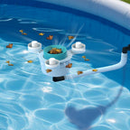JJ JIANJIN Above Ground Pool Skimmer,No Installation Required, no Adjustable Bracket Required,Comes with 10 Filter Socks, Special Note: The Pool Pump Flow Rate Must not Exceed 1100 GPH(Turquoise)