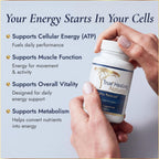 True Healing Naturals - Mito Rescue, Mitochondrial Support Supplements, 60 Vegetarian Capsules