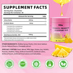 YXSW Women's Probiotics Slippery Elm Gummies, Sugar-Free Feminine Probiotics Gummies Support pH Balance, Gut Health & Immune System, Pineapple Flavor, 60 Count