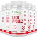 (5 Pack) Gluco Capsules, Official Glykonex Pro Gluco Pills with All Natural Ingredients, Maximum Strength Glykonix Supplement Vitamins Supporting Optimal Wellness and Health Naturally (300 Capsules)
