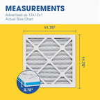 Aerostar 12x12x1 MERV 13 Air Filter, 4 Pack Set of HVAC Furnace Filters, Electrostatic MPR 1500-1900 & FPR 10 (Actual Size: 11 3/4 x 11 3/4 x 3/4 inches)