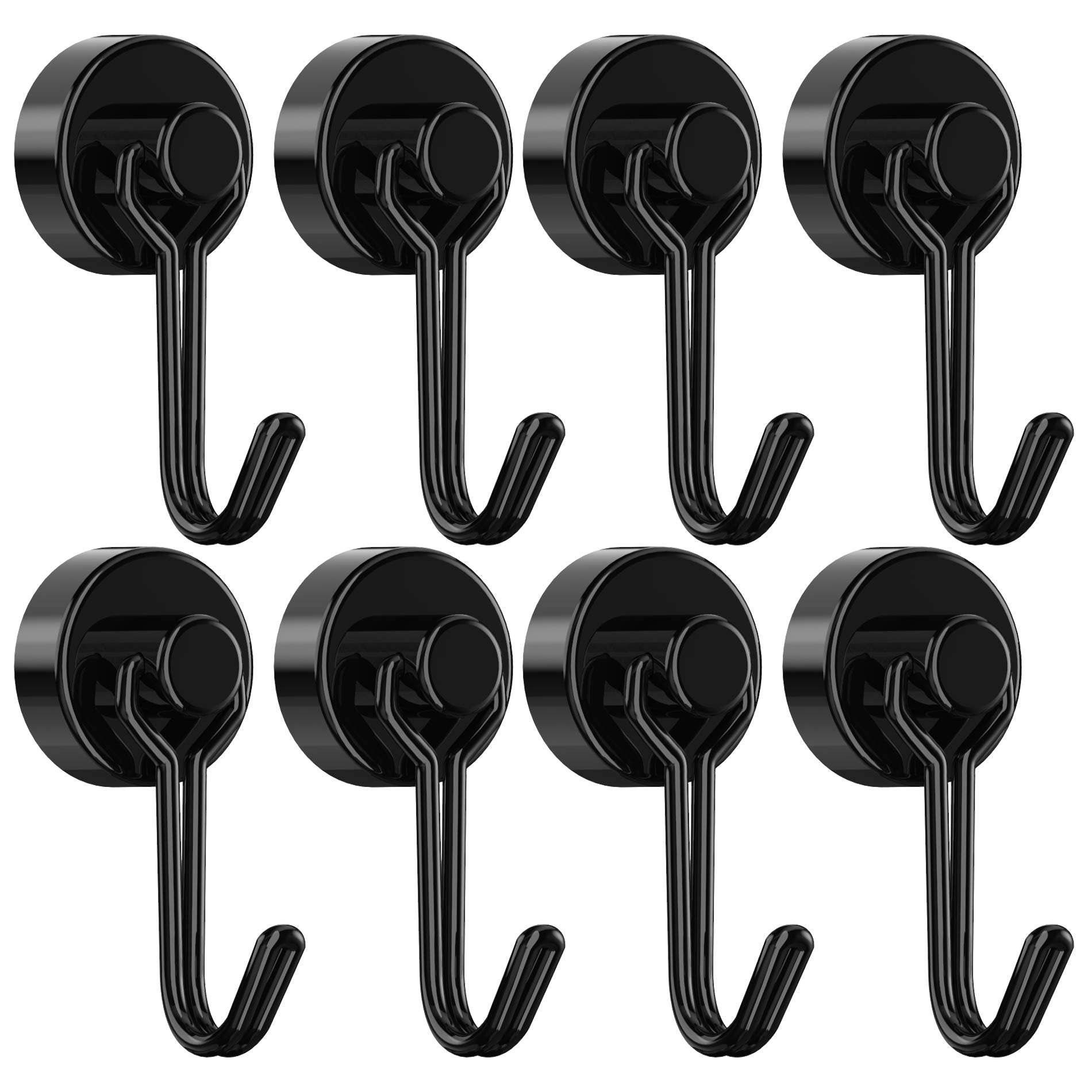 Tohoer Magnetic Hooks, Neodymium Magnets Hook Heavy Duty 30LBS with Rust Proof for Fridge, Refrigerator, Oven, Grill, BBQ, Key, Tools Holder, Utensil, Kitchen, Outdoor, Magnet for Hanging Wreaths