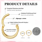Qyalie Cartilage Helix Conch Piercing Jewelry Gold Hoop Women Earrings