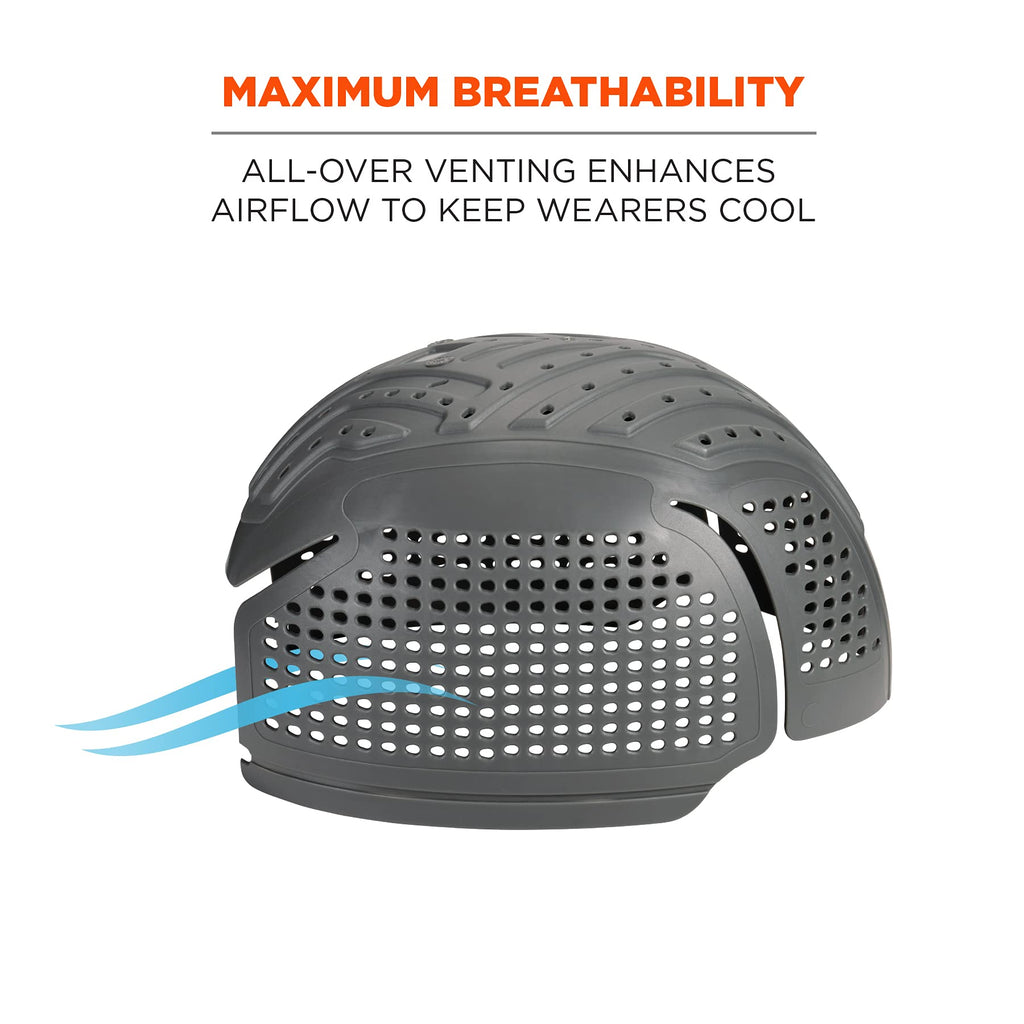 Ergodyne Skullerz 8945F(x) Universal Bump Cap Insert with Extra Venting, Fits Into Any Baseball Hat, 2-Pack, Charcoal