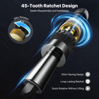Wesdut 13-in-1 Ratchet Screwdriver Set Tool All in One, [Built to Last] Multi Screw Driver Set Kit, Flat Head, Philips, Torx, Hex, Square, Repair Kit, Man Gift Nut Driver