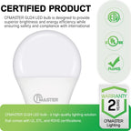 CFMASTER GU24 LED Llight Bulb, 3000K Warm White, 9W(100W Equivalent), 800 Lumens, A19 Shape GU24 LED Bulbs, Twist and Lock GU24 Pin Base with Two Prongs, Non-Dimmable(16-Pack)