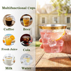 I00000 200 Pack Gold Plastic Cups, 9 Oz Elegant Clear Plastic Cups Gold Rimmed Disposable Wine Glasses Fancy Disposable Party Cup Wedding Cup Drinking Tumblers Cocktail Glasses Perfect for Party