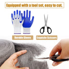 Apalie 4Pack Steel Wool for Mice Control 3.2" x10.5 ft Wool, Gap Filler for Home & Garage, DIY Bundle with Gloves & Scissors