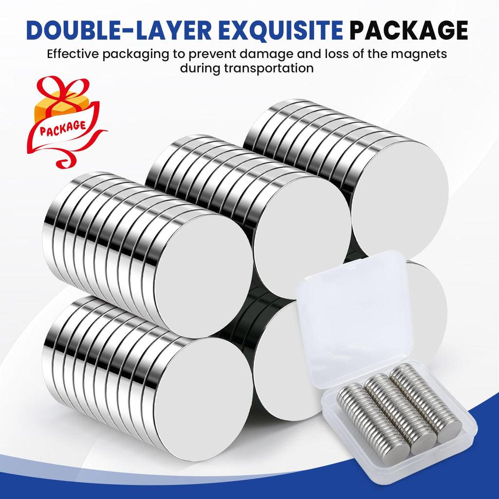 60 Pcs Rare Earth Magnets, 18x3mm Disc Magnet Neodymium Magnets Small Magnets for Crafts, DIY, Office, Dry Erase Board, STEM Measurement Kit