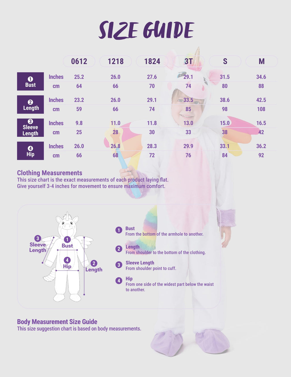 Spooktacular Creations Halloween Unicorn Costume, Jumpsuit with Wings and Star Wand for Kids Halloween Dress Up Party (Small (5-7 yrs))
