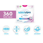 WaterWipes Adult Care Sensitive Body & Intimate Hygiene Wipes, 360 Wipes (12 Packs), Extra Large Textured, 99.9% Water-Based, For Everyday Personal Uses
