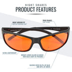 Blue Light Blocking Amber Glasses for Sleep 99.9 Percent Effective - Nighttime Eye Wear - Special Orange Tinted Glasses Help You Sleep and Relax Your Eyes
