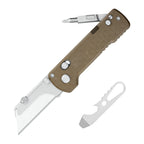 OKNIFE U1 Pro Multitool Folding Utility Knife with Folding Screwdriver, Quick Change Blade, Rail Lock & Pocket Clip for Men Women (PEEK)