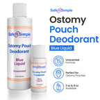Safe n' Simple Ostomy Deodorant Classic Blue - Odor Eliminator Ostomy - Ostomy Pouch Deodorant - Colostomy Bag Odor Eliminator - Colostomy Bag Deodorizer - 8 Fluid Ounce Drops - Ostomy Accessories