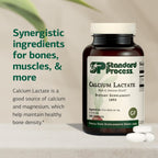 Standard Process Calcium Lactate Bone & Immune Health Dietary Support - Vegan, Gluten-Free, Non-Dairy, Non-Soy & Non-Grain - Bone, Joint & Health Support - 180 Tablets