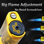 Zoocura Torch Lighter 2 Pack Triple Jet Flame Butane Torch Lighters Refillable Butane Gas Lighters Windproof Adjustable 3 Flame Lighter for Christmas (Without Gas)