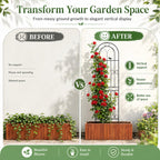 2 Pack 78.7" x 19.6" Iron Arch Decoration Garden Trellis, Metal Climbing Plant Trellis for Heavy Vines, Roses, Flowers, and Vegetables, Perfect for Gardens, Lawns.