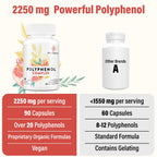 Sihat Sejahtera 67,500 MG Polyphenols Supplement - Powerful Antioxidants & Polyphenol for Age Defense, Polyphenol Superfood, Quercetin, Resveratrol, Plant-Based & Energy, Immune Support, 90 Capsules